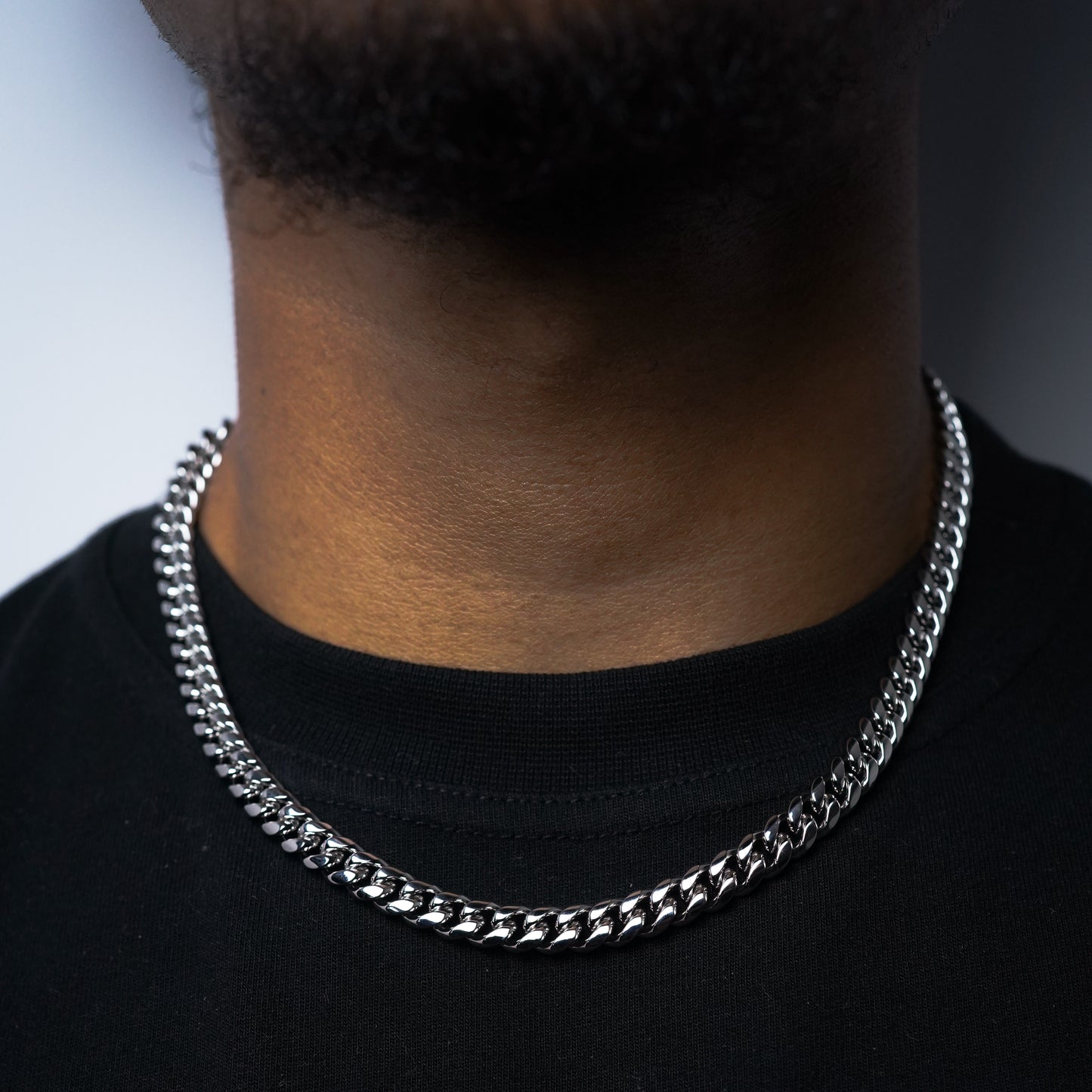 men jewellery cuban chain silver