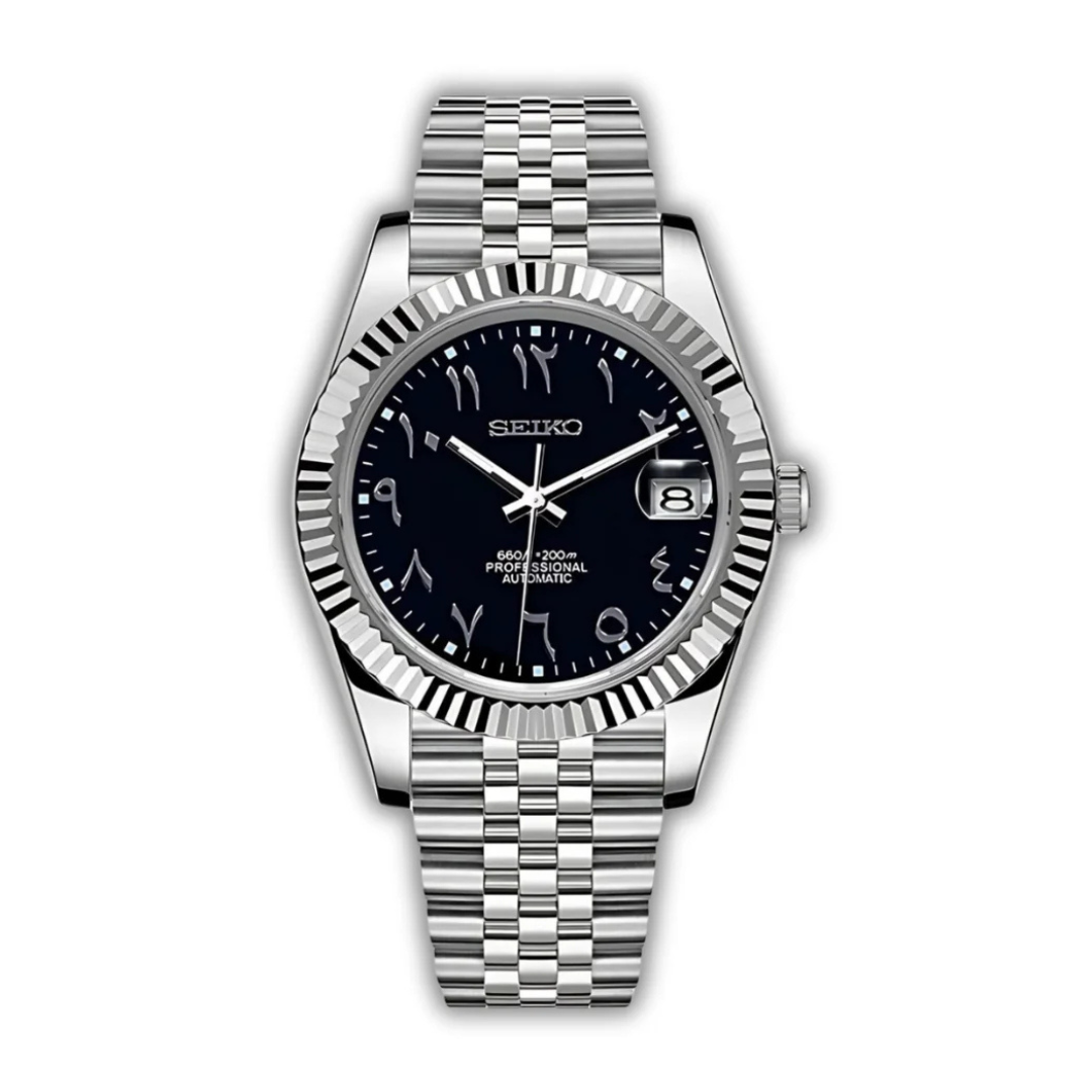 SeikoMod DateJust Arabic Black